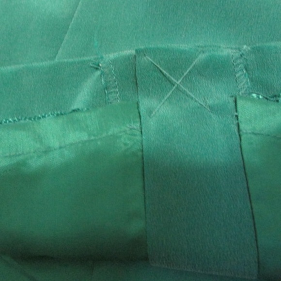 VTG Asymmetrical Teal Silk Dress NWOT, Size 4 - Picture 8 of 9